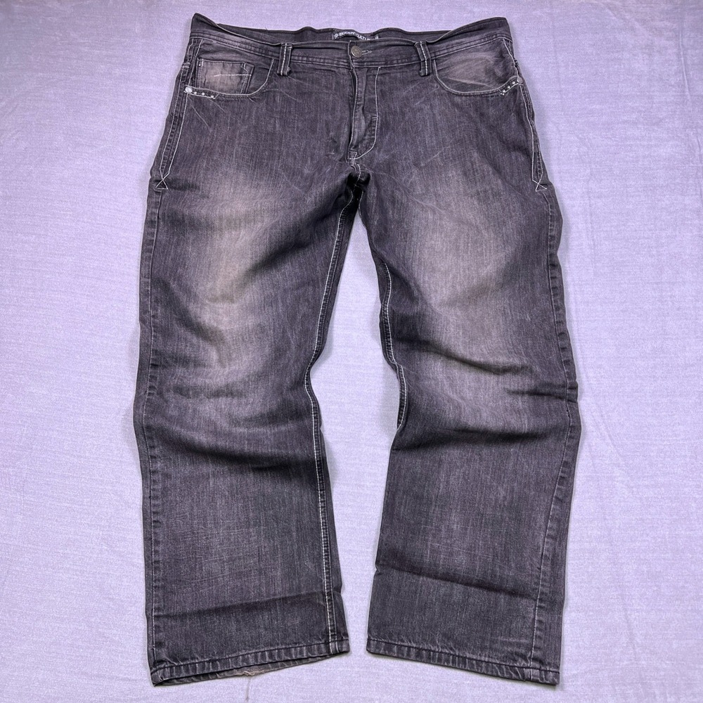 Modern Culture Baggy Mens Jeans Dark Wash Straight Fit Cotton Size 44x33‎